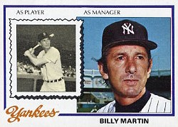 1978 Topps Baseball Cards      721     Billy Martin MG